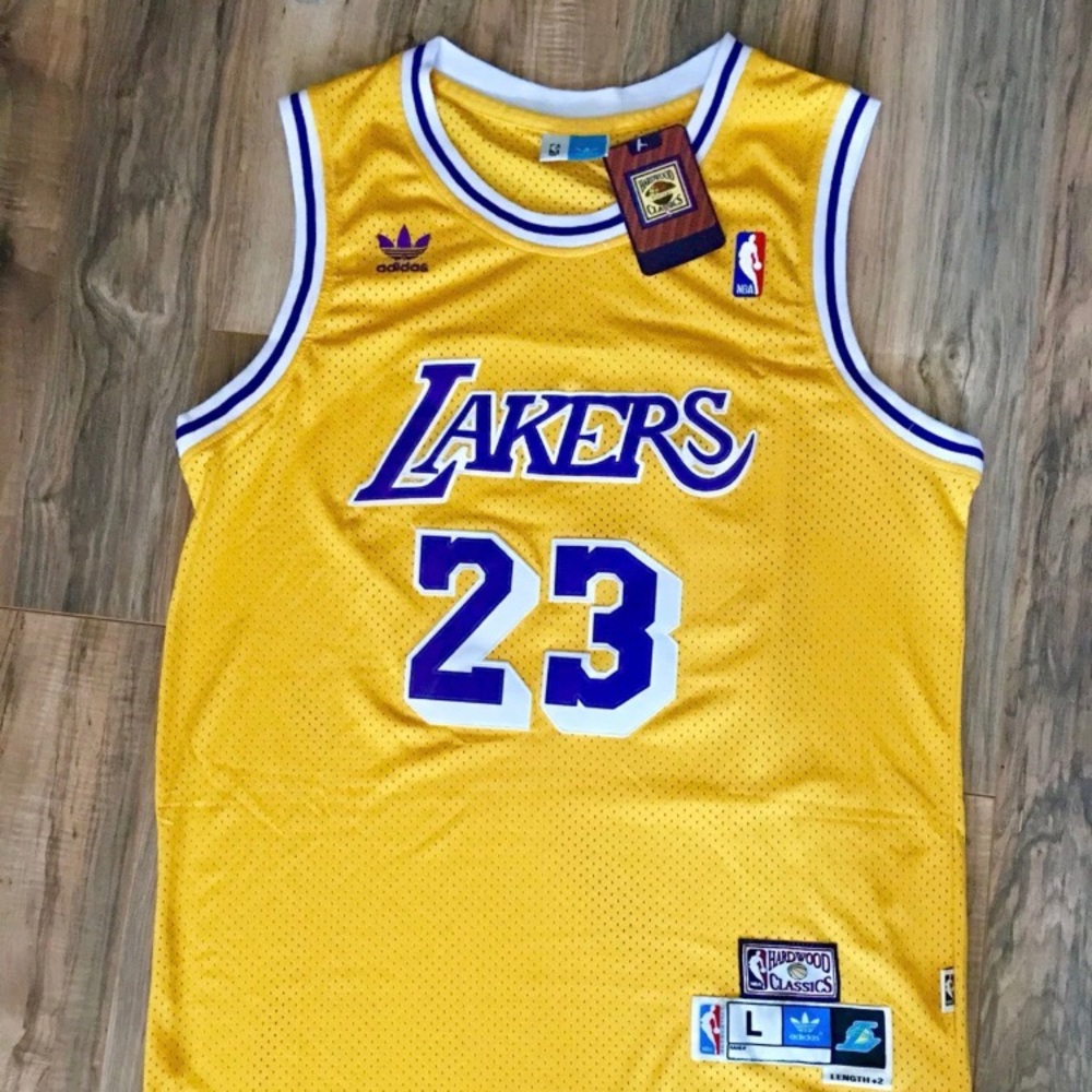 ‼️ Lebron James Lakers Jersey Throwback Yellow NWT